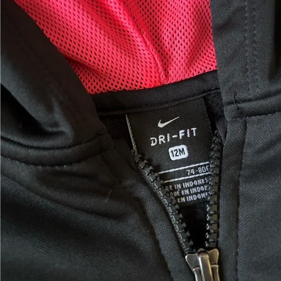 Nike Black and Pink Dri-FIT Hoodie - Picture 3 of 3